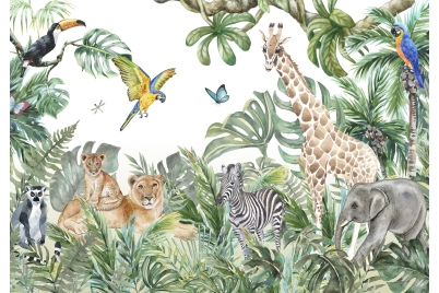 Детски Флис Фототапет JUNGLE  Животни от Саваната